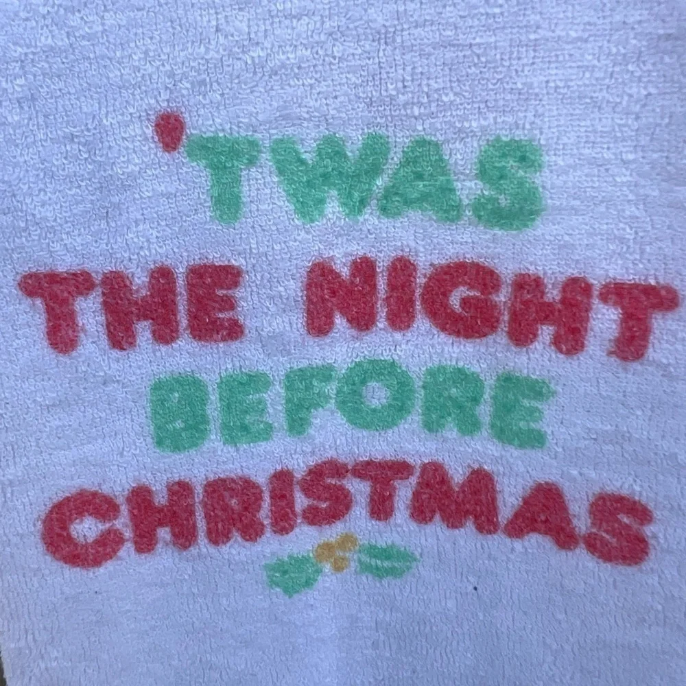 VTG Carter’s Christmas Bear Footed Sleeper Terrycloth Night Before Christmas Lrg